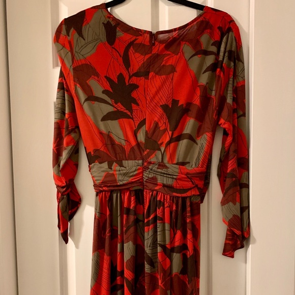 Red print faux wrap dress from Zara - Picture 4 of 5
